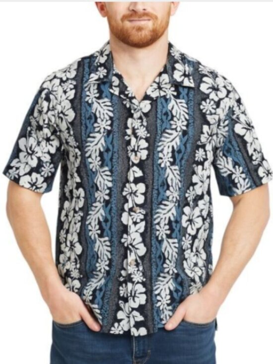 RJC Other - Vintage RJC Men's X-Large 100% Cotton Blue Black Shirt Casual Made in Hawaii USA